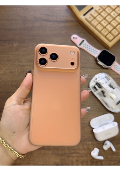 Apple iPhone 17 Pro Max Uyumlu Süper İnce Mat Ultra Thin Silikon Kılıf Çöl