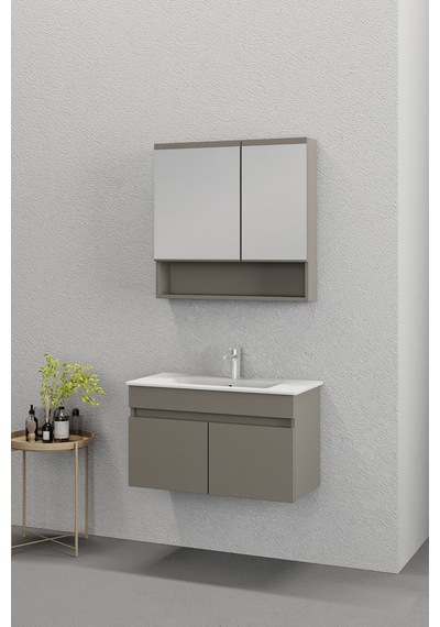 Biani Dalyan 80 Cm Banyo Dolabı Renk Latte
