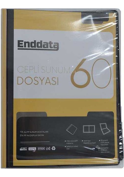 Enddata Ön Cepli Sunum Dosyası 60'lı Siyah 1260-3