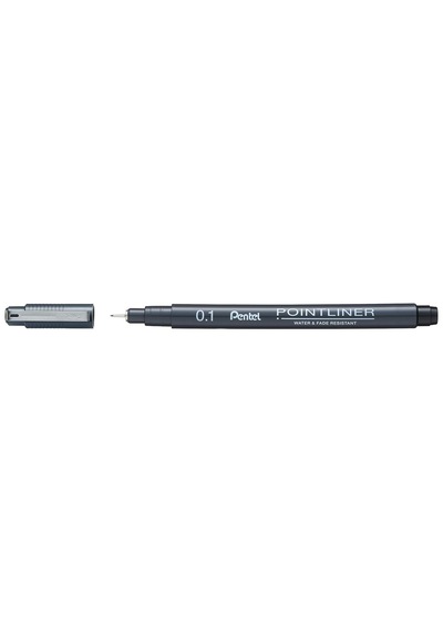 Pentel S20p-1a 0.1 Mm Fiber Uçlu Yazı Kalemi - İnce Uç - Poıntlıner