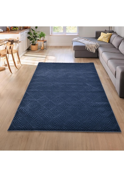 Latte Lacivert Yumuşak Peluş Dokuma Halı Yolluk Çocuk Odası Oturma Odası Salon Mutfak Halısı Y499a Wd26