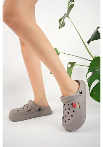 Unisex Çocuk Sabo Sandalet Günlük Ev Havuz Ve Plaj Terliği Gri