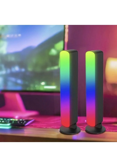 Petrix 232256 Rgb 2'li Gaming Led Işık Barı Kumandalı - Renkli Renkli