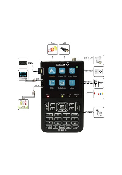 Multibox Mb-4400 Uydu Yön Bulucu Görüntülü Ekranlı