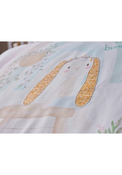 Nakışlı Bebek Nevresim Takımı Little Bunny Bebek - Sarı