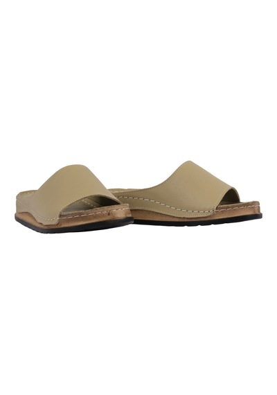 Napa Shoes Hakiki Deri Lazer Kesim Delikli Rahat Taban Kadın Terlik Napa-309 164