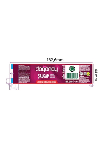 Doğanay Şalgam Suyu Acılı 300 Ml X 24 Adet