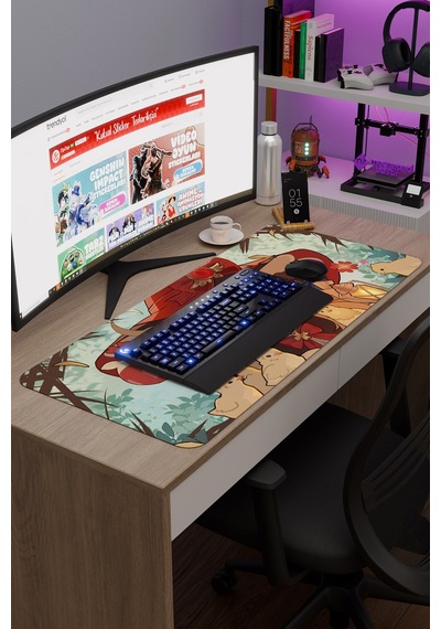 Klee Genshin Impact Anime Gacha V5 - 90x40 Xxl Gaming Mouse Pad Fare Altlığı