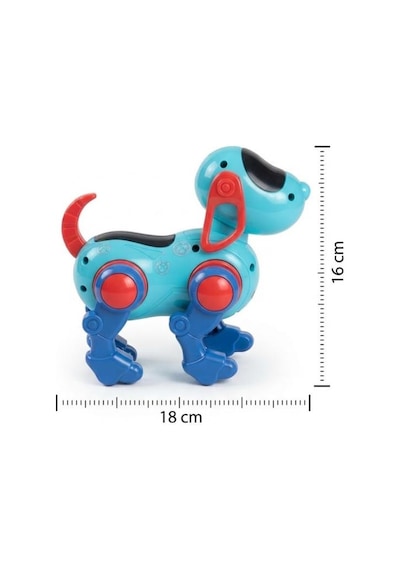 Yürüyen Robot Müzik Ve Işıklı 16 Cm Sallanan Kafalı Gerçekçi Haraketli Eğlenceli Oyuncak Köpek Turkuaz