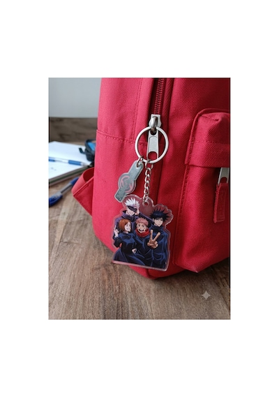 Owl Bag Jujutsu Kaisen Characters Desenli Acrylic Anahtarlık Çanta Süsü Çok Renkli