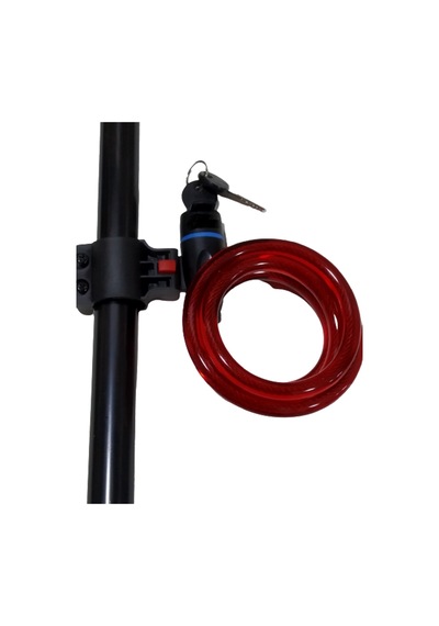 12X1200 mm Anahtarlı Halat Kilit Taşıma Aparatlı Kırmızı Renk Kırmızı
