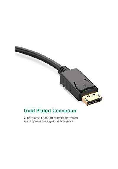 Displayport Erkek To Vga Dişi Görüntü Dönüştürücü Siyah