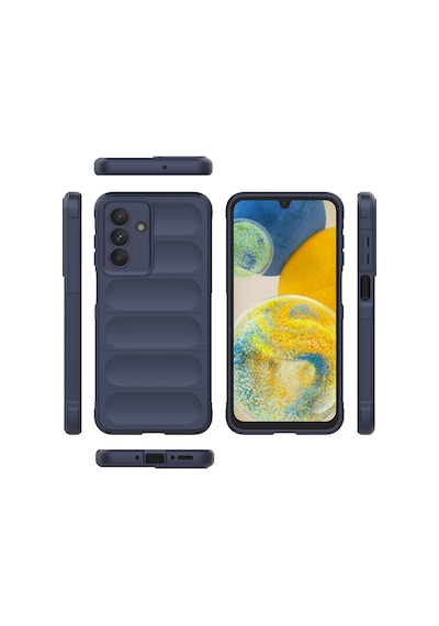 Galaxy Uyumlu A56 Kılıf Esnek Tpu Oyuklu Arka Yüzey Tasarımlı Zore Etnik Silikon Kapak - Lacivert Lacivert