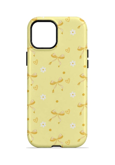 Velvoria Valestra Butter Daisy Bows Apple iPhone Uyumlu 15 Darbe Korumalı Kılıf Valestra Select - Butter Daisy Bows