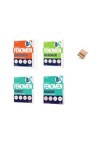 Fenomen Lgs 8. Sınıf 2027 A Serisi Matematik Fen Türkçe Ve Paragraf 4lü Set Soru Bankası + Telefon Standı