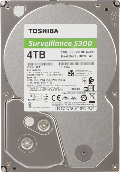 Toshıba S300  Hdwt840uzsva  3.5&quot   4tb  256mb 5400 Rpm  7/24 Güvenlik Hdd Türkiye Distribütörü li