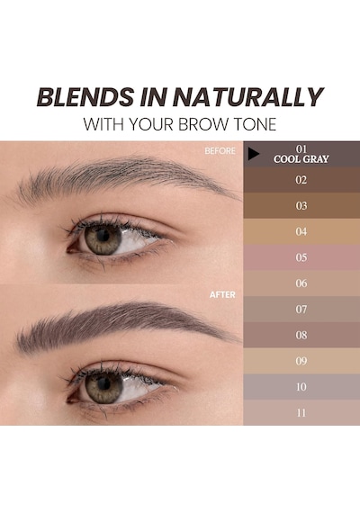 Renklendirici Ve Sabitleyici Kaş Maskarası Speedy Skinny Brow Mascara 01 Cool Gray Çok Renkli