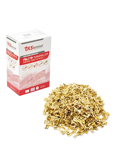 500 Adet 4,8 Mm Dişi Fiş Tırnaklı Mini Terminal Kablo Ucu Sf1d
