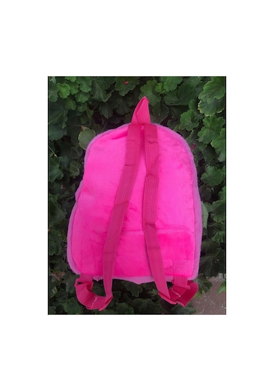 Unicorn Desenli Peluş Sırt Çantası Pembe Çok Renkli