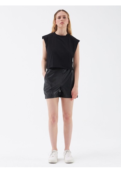 LOFT Crop Kadın Tshirt K.kol Lf2031528 Q1.v1 Siyah