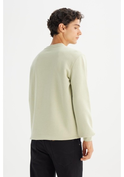 Lee Erkek Baskılı Sweatshirt Light Green Light Green
