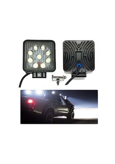 Niken Off Road Sis Farı Lambası 9 Ledli Kare Çalışma Lambası Kare