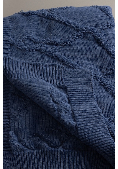 Espuma De Mar İndigo Tek Kişilik Battaniye 160x220 37141 Indigo