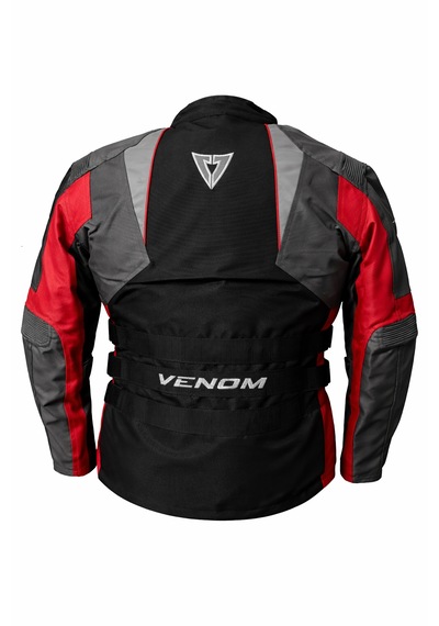 Venom Tourex Touring Siyah-kırmızı Motosiklet Ceketi Kalıplar Dardır Bir Beden Büyük Alınız
