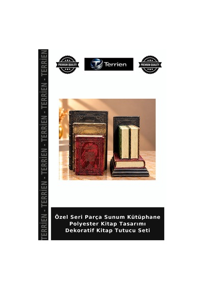 Özel Seri Parça Sunum Kütüphane Polyester Kitap Tasarımı Dekoratif Kitap Tutucu Seti