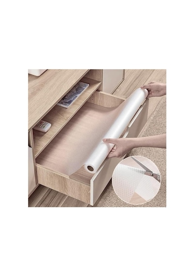Raf Ve Çekmece Örtüsü Eva Pıtırcık 45cm X 10 M Kesilebilir Şeffaf Silikon &amp Eva Kaymaz Mat, Mutfak Dolab