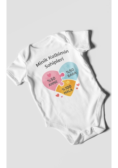 Morivokids Aileye Özel Kısa Kollu Bebek Body %100 Pamuk Beyaz