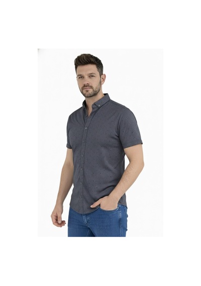 Baglan Erkek Dügmeli Polo Yaka Tişört R4310 Bgl-st02771 Füme