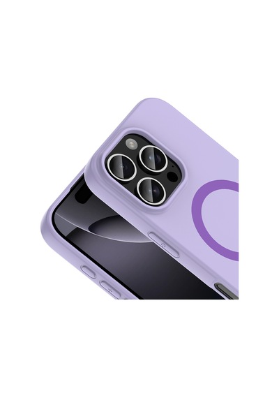 iPhone 16 Pro Max Kılıf M-safe Şarj Özellikli Zore Aris Silikon Kapak - Lila