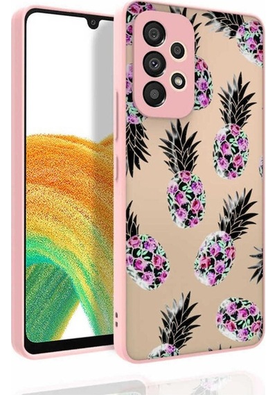 Galaxy Uyumlu A53 5g Kılıf Desenli Kamera Korumalı Parlak Zore Nora Kapak NO1