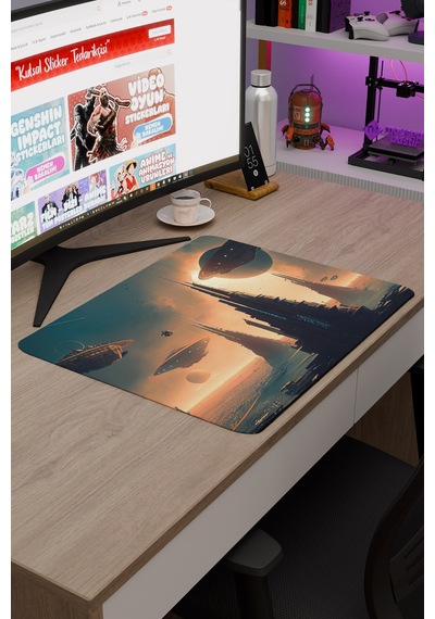 Yıldız Galaksi Kaymaz Dikişli Kauçuk Oyuncu Mousepad V1 - 48x40 Xl Gaming Mouse Pad Fare Altlığı