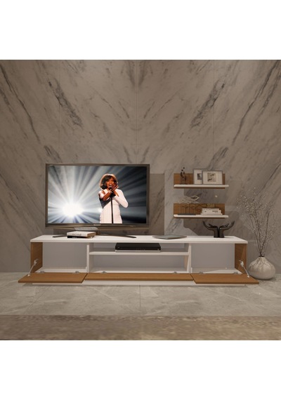 Decoraktiv Trendstyle 4s Mdf Tv Ünitesi Tv Sehpası Beyaz - Ceviz