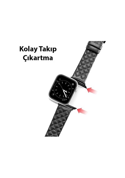Polham Businessloop Gerçek Deri Apple Uyumlu  Watch 38 40 41 MM İçin Kordon Kayış, Tüm Ciltlere Kayış