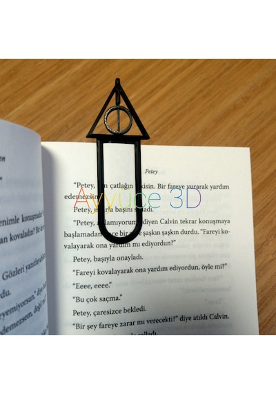 Ayyüce 3d, Harry Potter Kitap Ayracı Ölüm Yadigarları, Siyah Renk