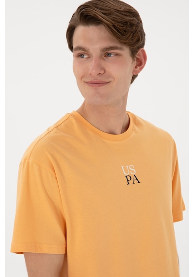 U.S. Polo Assn. Erkek Comfort Fit Bisiklet Yaka Turuncu Tişört 50306450-VR202