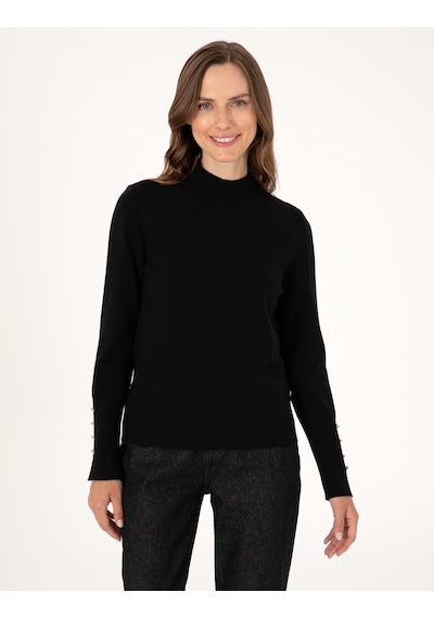 Pierre Cardin Siyah Slim Fit Yarım Balıkçı Basic Kazak 50310887-vr046