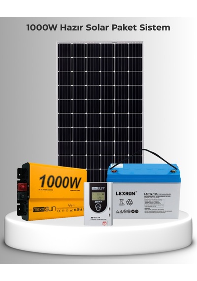 1000w Hazır Solar Paket Off-grid Güneş Enerji Sistemi