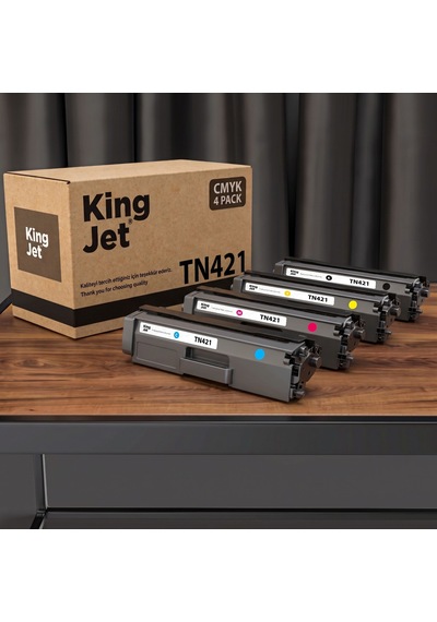 Kingjet Brother Uyumlu Tn-421 Standart Kapasiteli 4 Renk Takım Uyumlu  Toner