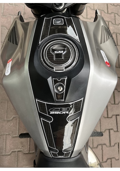 Cb 250R Full Tank Pad Set Siyah-Gümüş