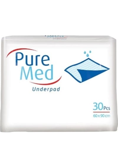 Puremed 60 x 90 CM Hasta Altı Bezi Serme Yatak Koruyucu 30'lu