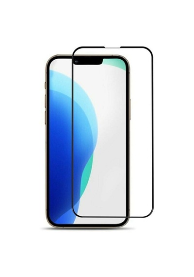 Apple Uyumlu   iPhone 14 Tam Kaplayan 5d Ekran Koruyucu Cam Black Logis