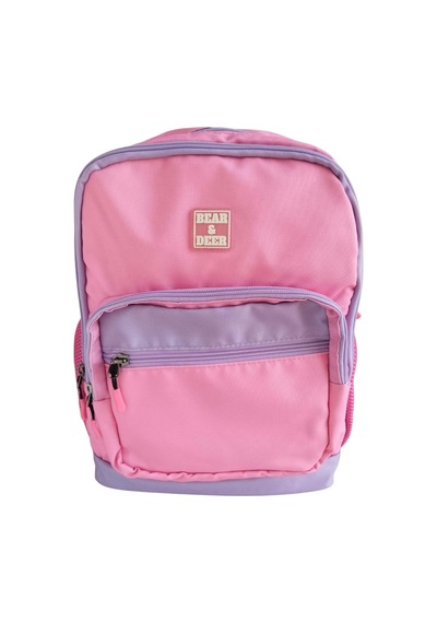 Bear & Deer School Çift Göz Sırt Çantası Pembe Bd-cn0238 Desenli