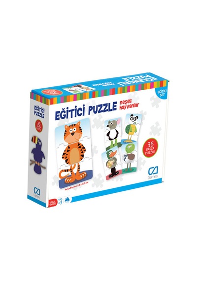 Ca Games Eğitici Puzzle - Neşeli Hayvanlar Ca-5028