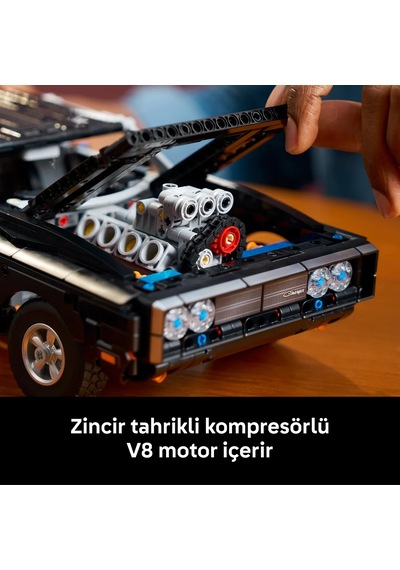 LEGO® Technic Fast and Furious Dodge Charger R/T Araba 42231 - Yetişkinler için V8 Motor İçeren Model Yapım Seti (1516 Parça)