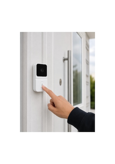 Astraltech Hd Kameralı Beyaz Görüntülü Kapı Zili Çift Yönlü Sesli Wi-fi Akıllı Kapı Zili Tek Renk