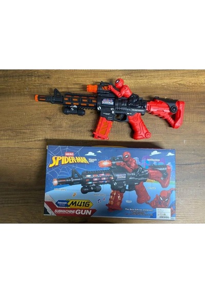 Sesli Işıklı Spider Man Temalı Oyuncak Tüfek